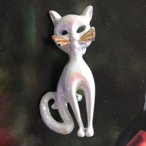 Enameled Cat Pin